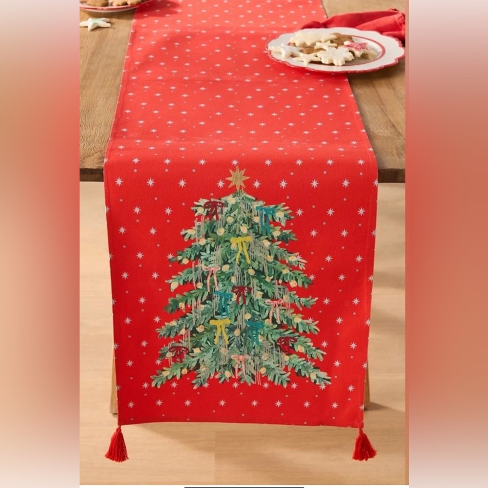 Anthropologie Christmas Tree Table Runner